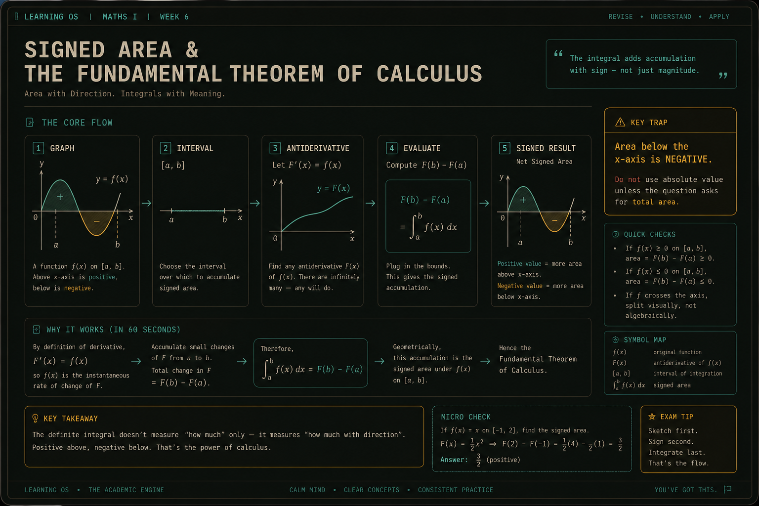 Maths I signed area and FTC